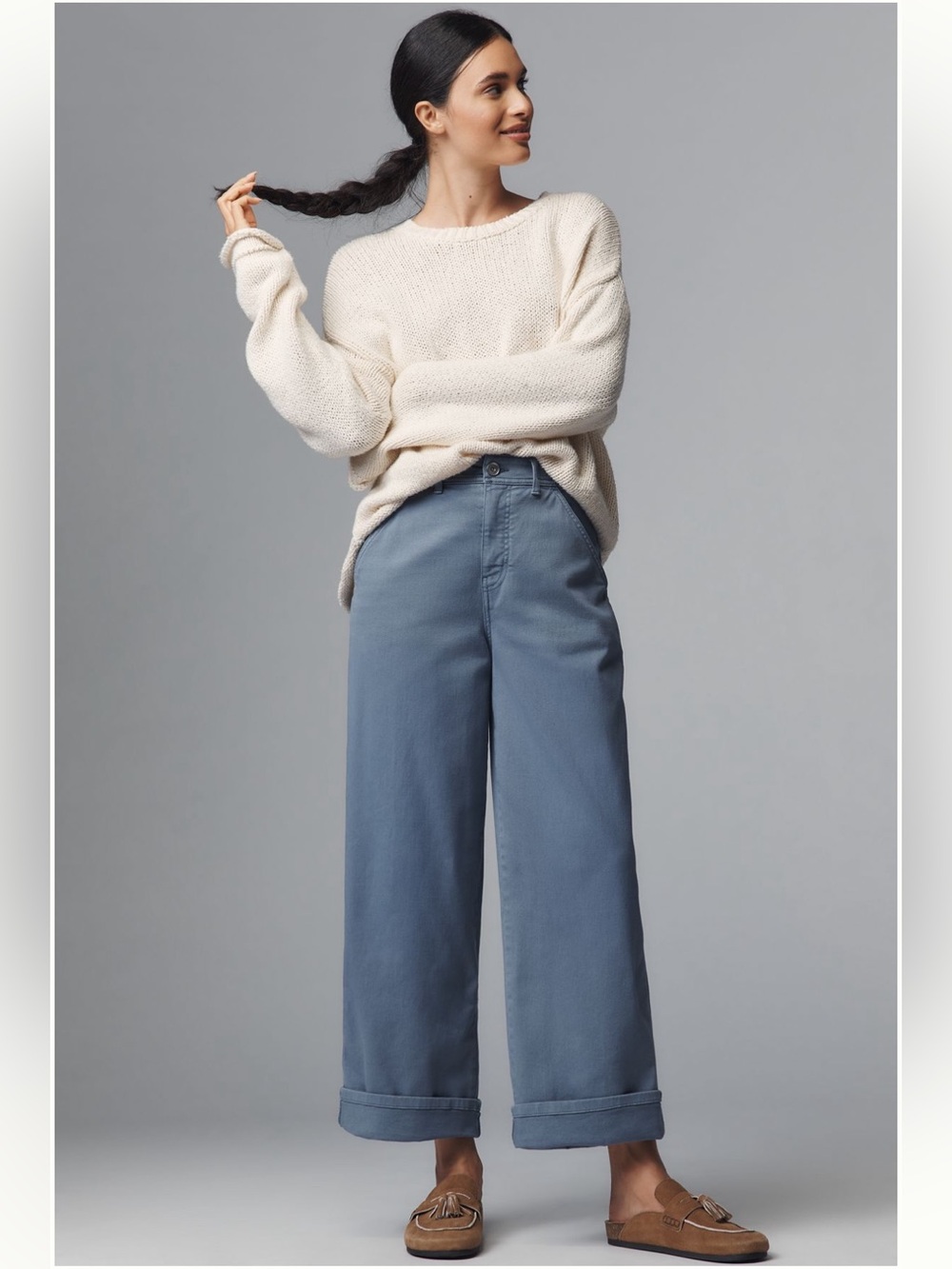 Anthropologie Pilcro The Mason High-Rise Relaxed Gaucho Ankle Pants